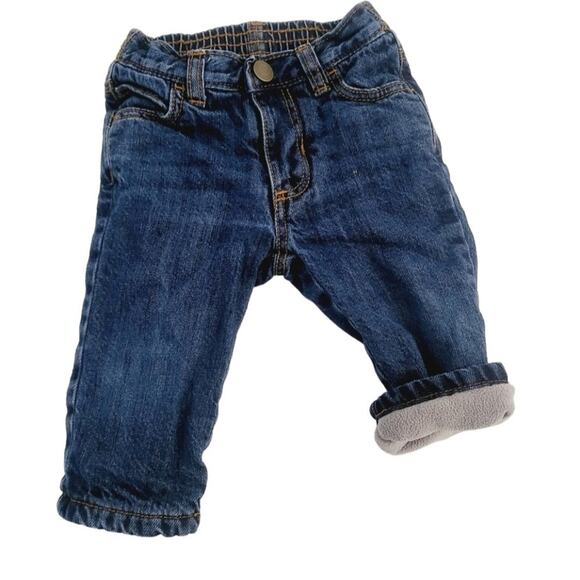 6-12M winter bundle Janie and Jack and Old Navy fleece lined denim - Picture 2 of 12